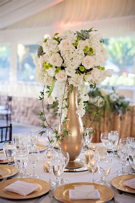 gold wedding centerpieces